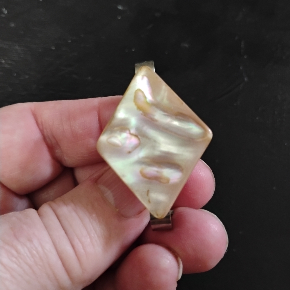 Vintage Mother Of Pearl Scarf Clip